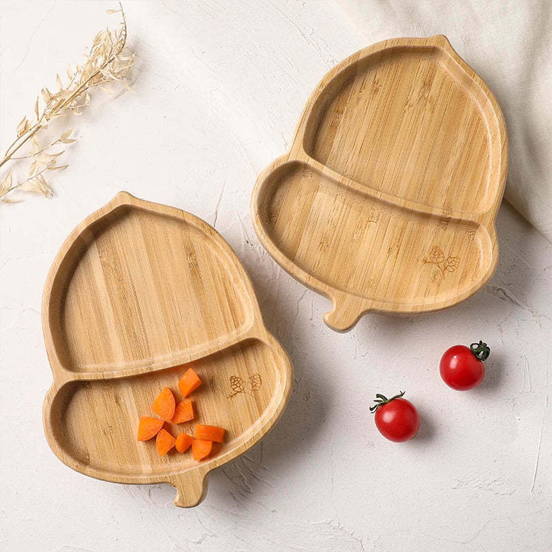 Bamboo Babies 4-Piece Cartoon Dinnerware Set for Safe Baby Feeding - Eco-Friendly, Latex-Free & Customizable