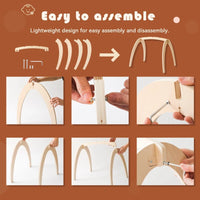 Montessori Wooden Baby Gym Frame – Sensory Rattle Toys Set