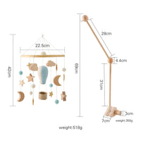 Baby Wooden Crib Mobile & Rattle Toy – Musical Bed Bell for Newborns
